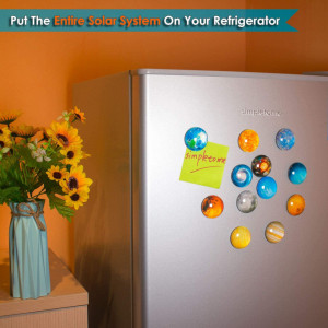Set magneti de frigider Simpletome, 12 piese, sticla/metal, multicolor, 3D, 4 x 1,4 cm - Img 3