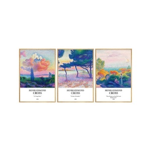 Set tablou decorativ Re-Bloom, 3 piese, MDF/lemn masiv, multicolor, 30 x 40 cm - Img 1
