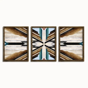 Set tablou decorativ Re-Bloom, 3 piese, MDF/PVC, multicolor, 50 x 70 cm - Img 1