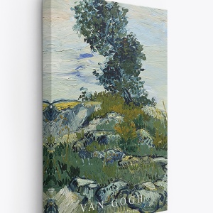 Set tablou decorativ Re-Bloom, 3 piese, model peisaj, lemn/panza, multicolor, 40 x 60 x 3 cm - Img 3