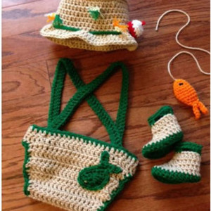 Set tricotat pentru sedinta foto bebelusi Ruiqas, fibre acrilice/bumbac, multicolor, 0-1 luna - Img 1
