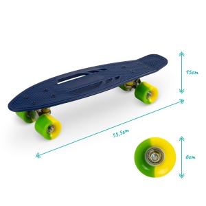 Skateboard copii, Qkids, Galaxy - Lemon - Img 2