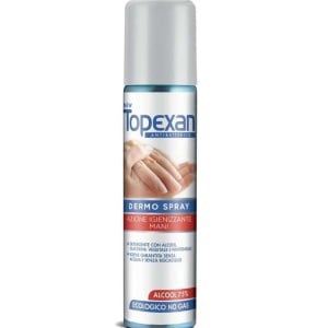 Spray ecologic Air-Val Topexan pentru igienizarea mainilor, 75% alcool, fara clatire 90ml - Img 1