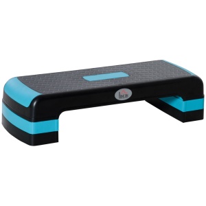 Step fitness aerobic reglabil 3 inaltimi, PP, negru/albastru, 78x28x10-15-20 cm - Verificat A · Re-Bloom