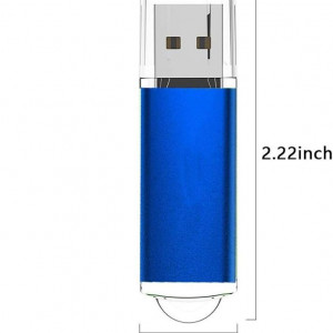 Stick de memorie USB Fhodigogo, metal, albastru, 64 GB, ‎10 x 7,7 x 1,2 cm