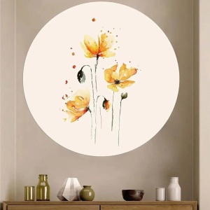 Sticker autoadeziv Re-Bloom, model floral, vinil, multicolor, 78 cm - Img 1