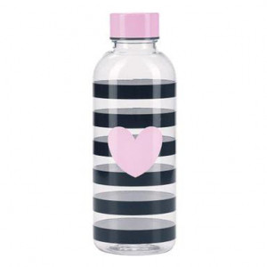 Sticlă de apă Me Strip cu inimă roz