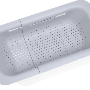 Strecuratoare extensibila Piankeke, plastic, gri, 20 x 36-49,5 cm - Img 1