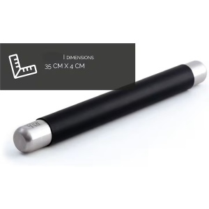 Sucitor pentru bucatarie sau cofetarie din silicon, DOLCE MARE, 35 cm x 4 cm, Negru, Resigilat, Grad A