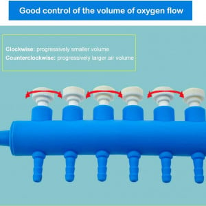 Supapa de control a pompei de aer pentru acvarii Kiuiom, plastic, albastru, 11,6 cm - Img 5