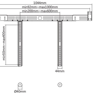 Suport Soundbar GoGEN GOGDRZAKSBL pentru TV cu diagonala 32 "- 55" (80 - 139 cm), 10 Kg, metal, negru - Img 2