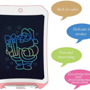 Tableta de desen pentru copii JRD &BS WINL, 8,5 inchi, roz/alb - Img 5