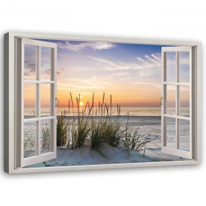 Tablou „Window to the Beach”, 80 x 120 x 3 cm