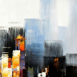 Tablou decorativ canvas, 100x140 cm, panza/lemn, multicolor - Verificat A · Re-Bloom - Img 4