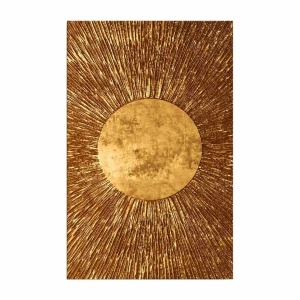 Tablou decorativ canvas 45x70 cm, panza 100% grosime 2.8mm, rama lemn pin 100% 22mm, nuante aurii elegante - Verificat A · Re-Bloom