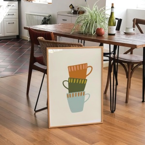 Tablou decorativ hartie/lemn, 33x48 cm, multicolor - Verificat A · Re-Bloom - Img 5