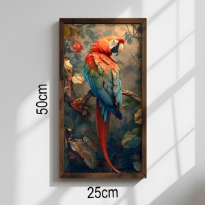 Tablou decorativ inramat MDF 25x50x3.5 cm, MDF 3mm, rama lemn pin 100%, 1.5 kg, multicolor - Verificat A · Re-Bloom - Img 4
