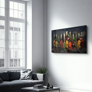 Tablou decorativ Re-Bloo, sticla temperata, multicolor, 70 x 110 cm - Img 2