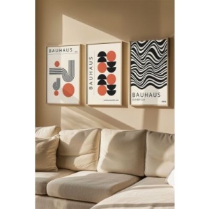 Tablou decorativ Re-Bloom, 3 piese, lemn masiv/MDF, multicolor, 33 x 48 cm - Img 1