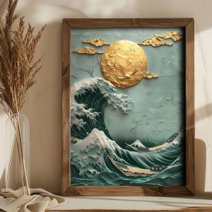 Tablou decorativ Re-Bloom, MDF, multicolor, 35 x 47 x 3,5 cm - Img 2