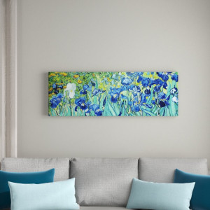Tablou Vincent van Gogh, albastru/verde, 40 x 120 cm - Img 3
