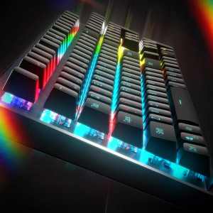 Tastatura profesionala pentru jocuri Pierre Mond, USB Kabel, RGB, negru, 44 x 13,5 x 3 cm