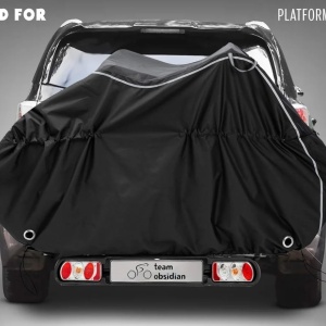TeamObsidian husa bicicleta, ripstop impermeabil invelis PU, snururi strangere + catarame + plasa incarcare, pentru toate tipurile de biciclete - Verificat A · Re-Bloom - Img 2