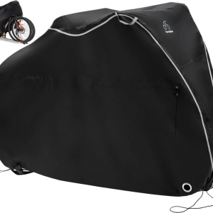 TeamObsidian husa bicicleta, ripstop impermeabil invelis PU, snururi strangere + catarame + plasa incarcare, pentru toate tipurile de biciclete - Verificat A · Re-Bloom