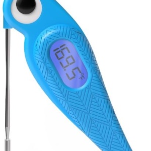 Termometru digital pentru carne Home Hero, citire instanta, otel inoxidabil/plastic, albastru/argintiu, 13 x 2,5 x 2,3 cm