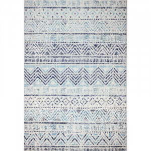 Traversa Chilton, polipropilena, fildes/albastru, 76 x 244 cm