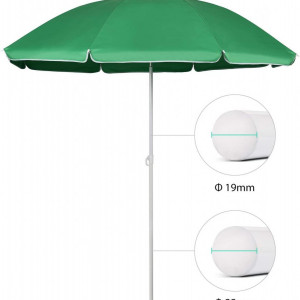 Umbrela de protectie solara Sekey®, verde, poliester, UV20+, 160 cm - Img 8