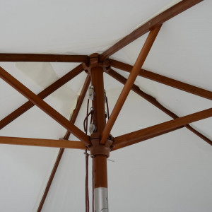Umbrela de soare, gri deschis/maro, 200 x 150 cm - Img 3