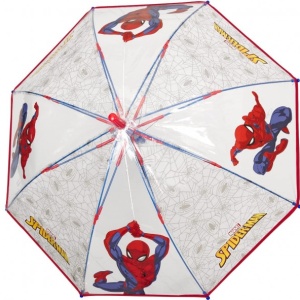 Umbrela Perletti Spiderman automata rezistenta la vant transparenta 45 cm - Img 1