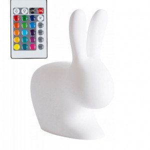 Veioza cu telecomanda Rabbit, alba, 69 x 80 x 40 cm, 8w