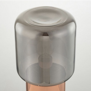 Veioza Tyl II sticla/fier, 1 bec, cupru, diametru 18 cm, 230 V - Img 4