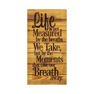 Wallxpert decor de perete lemn masiv, 30x3x58 cm, grosime 3cm, nuc/negru - Verificat A · Re-Bloom