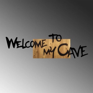 Wallxpert decor de perete metal/lemn, 128x3x39 cm, metal 1.5mm + cadru lemn 3cm, nuc/negru - Verificat A · Re-Bloom - Img 3