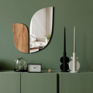 Wallxpert oglinda decorativa 43x50 cm, plexiglas 1mm, spuma EVA 10mm, benzi duble adezive, multicolor - Verificat B · Re-Bloom