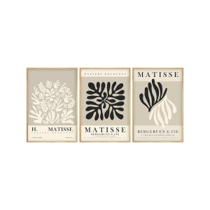 Wallxpert set 3 tablouri decorative cu rama, 3x50x70 cm, MDF 3mm, cadru lemn solid 2 cm, multicolor - Verificat A · Re-Bloom