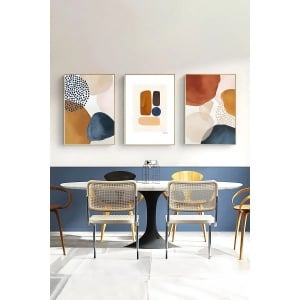 Wallxpert set 3 tablouri decorative inramate, 3x33x48 cm, MDF 100%, cadru lemn masiv 2 cm, imprimare digitala, multicolor - Verificat A · Re-Bloom - Img 2