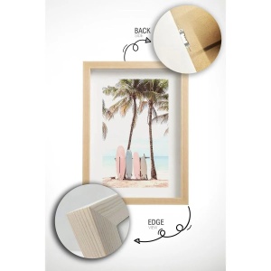Wallxpert set 3 tablouri decorative inramate, 3x33x48 cm, MDF 100%, cadru lemn masiv 2 cm, imprimare digitala, multicolor - Verificat A · Re-Bloom - Img 2