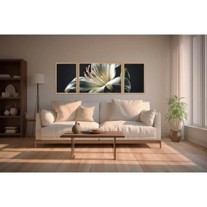 Wallxpert set 3 tablouri decorative MDF/lemn solid, 2x50x35 cm + 1x50x70 cm, MDF 3mm, cadru lemn 2 cm, multicolor - Verificat A · Re-Bloom - Img 3