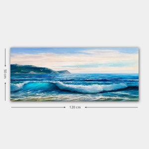 Wallxpert tablou decorativ canvas 50x120 cm, panza 100%, rama lemn 100% grosime 3 cm, format panoramic, multicolor - Verificat A · Re-Bloom - Img 3