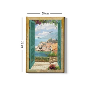 Wallxpert tablou decorativ canvas, 50x70 cm, panza 100%, cadru lemn 100% grosime 3 cm, multicolor - Verificat A · Re-Bloom - Img 3