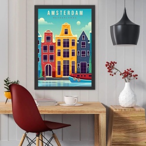 Wallxpert tablou decorativ, MDF/rama polistiren 2cm, 40x55 cm, imprimare digitala UV, multicolor - Verificat A · Re-Bloom - Img 2