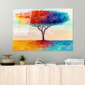 Wallxpert tablou decorativ pe sticla temperata, 70x100 cm, sticla 100% grosime 4mm, multicolor - Verificat A · Re-Bloom - Img 5
