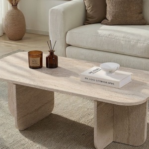 Woody Fashion masa de cafea Akira, PAL melaminat, 120x60x41cm, max 25kg, Travertin - Verificat A · Re-Bloom - Img 2