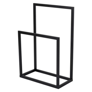 Woody Fashion suport prosoape, metal 100%, 25x60x90 cm, negru - Verificat A · Re-Bloom