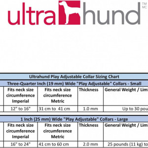 Zgarda pentru caine Ultrahund, polimer/plastic,rosu/negru, 40- 55 cm - Img 2