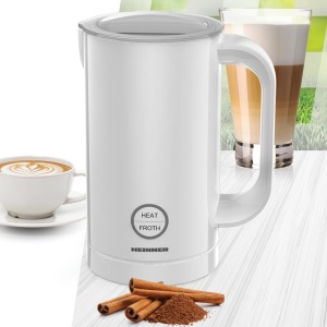 Aparat de spumat laptele Heinner HMFR-450WH, Putere 450W, 4 functii, LED, Inel spumare magnetic, Alb - Img 3